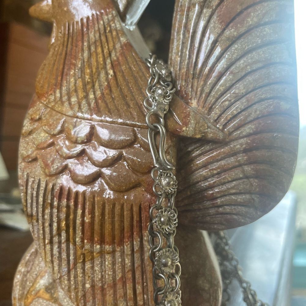 Vintage tribal ethnic linked bib necklace - Picture 2 of 4